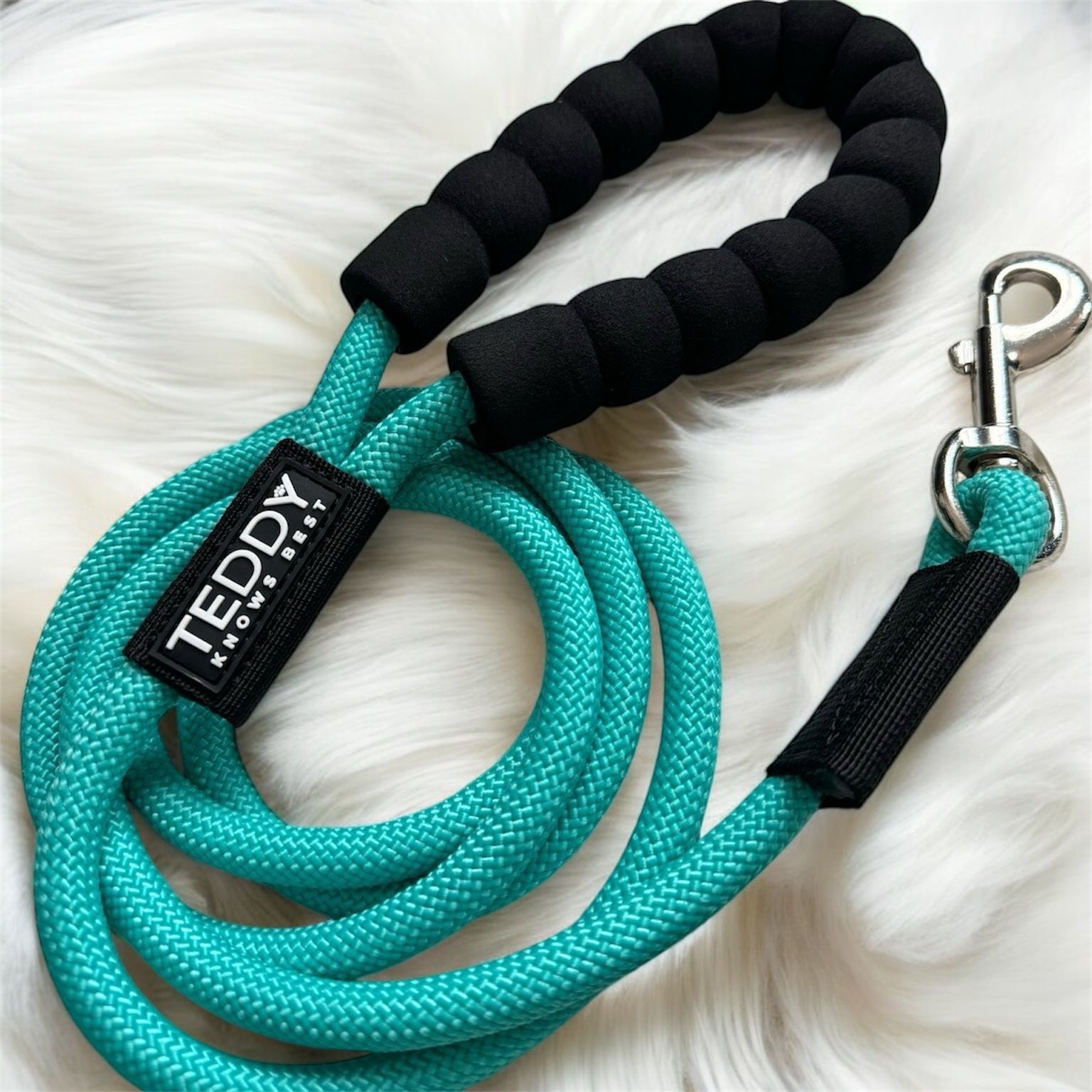 6ft rope lead with foam handle for dogs
