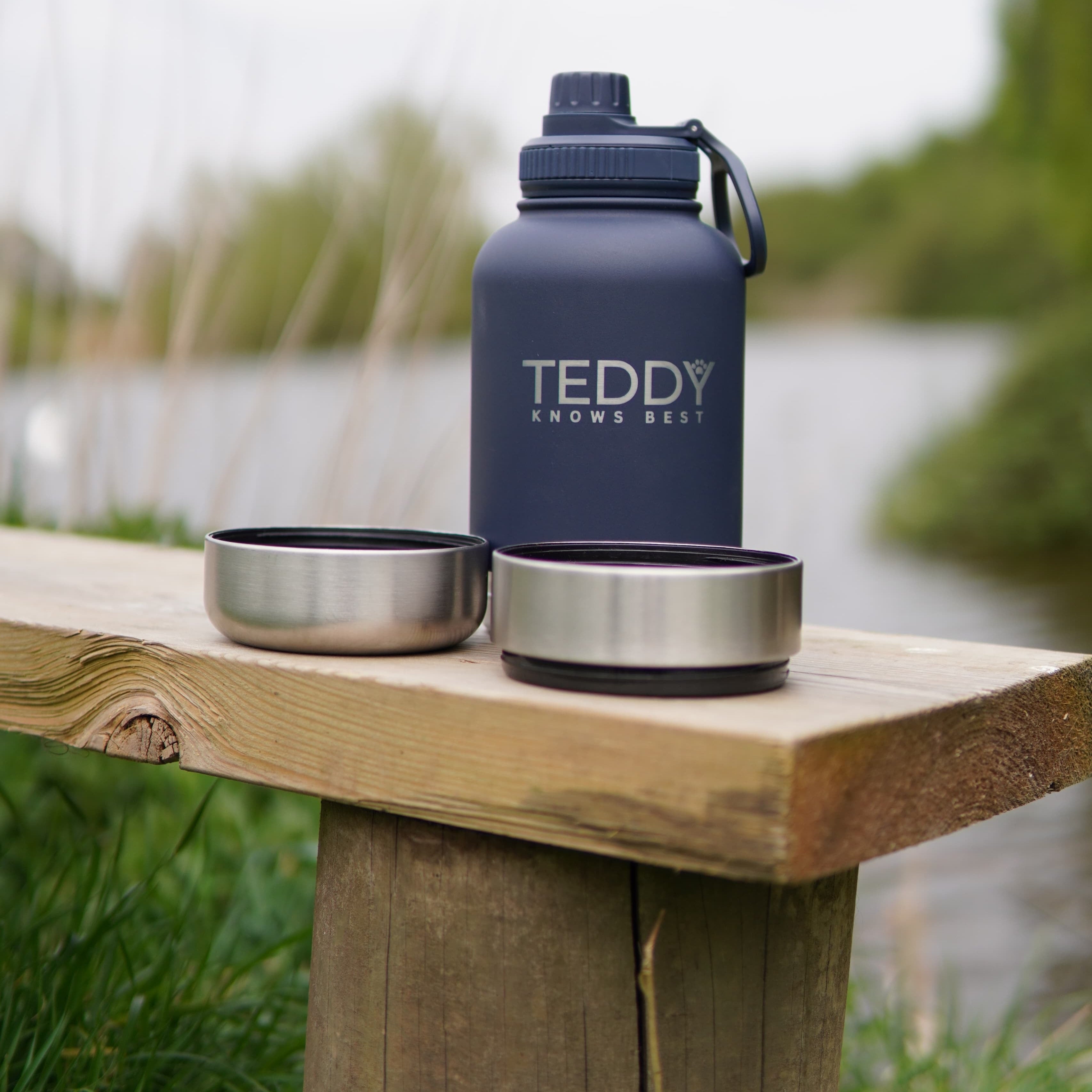 Navy Blue 3 in 1 Portable Water Bottle