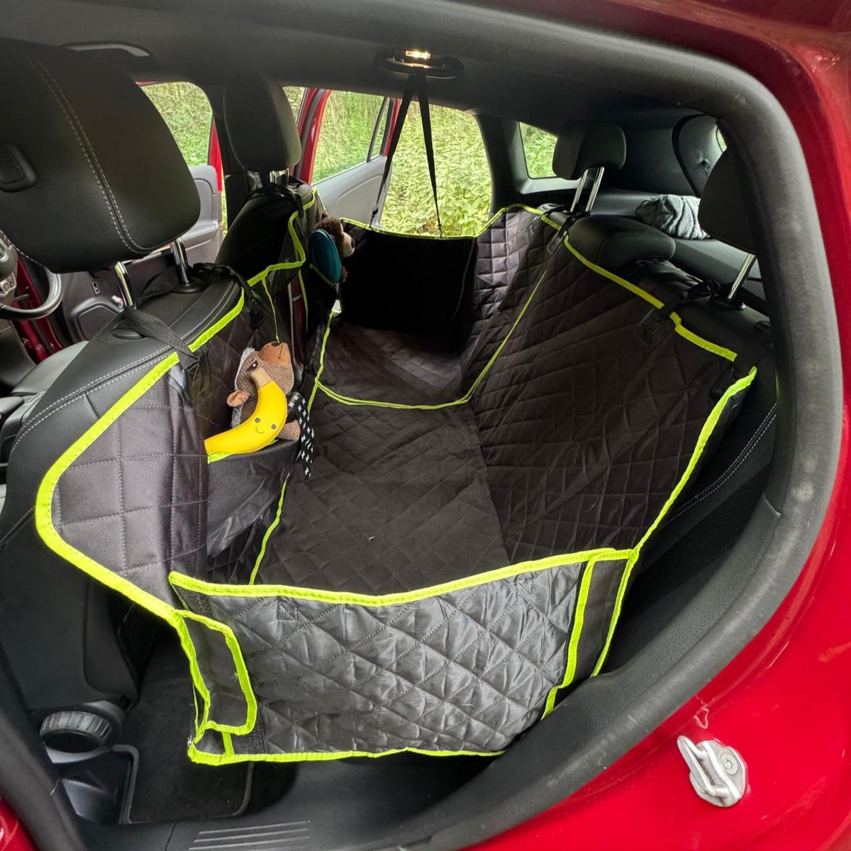 Car seat cver with hammock hooks